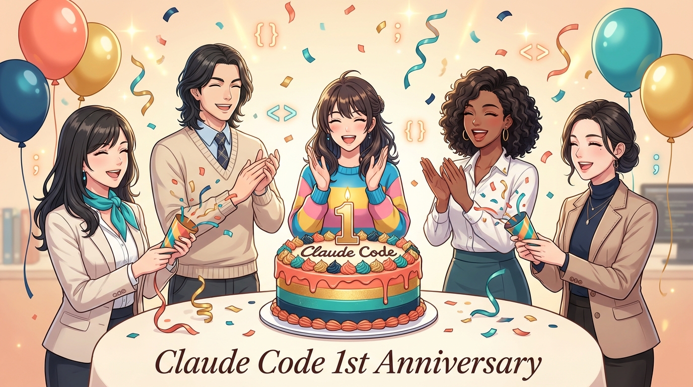 Claude Code 1周年 — 私たちの「仕事場」が生まれて1年