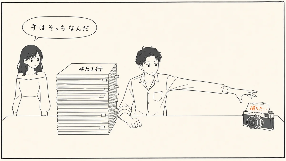 正しいだけでは、発火しない——451行を82行に書き直して分かったこと